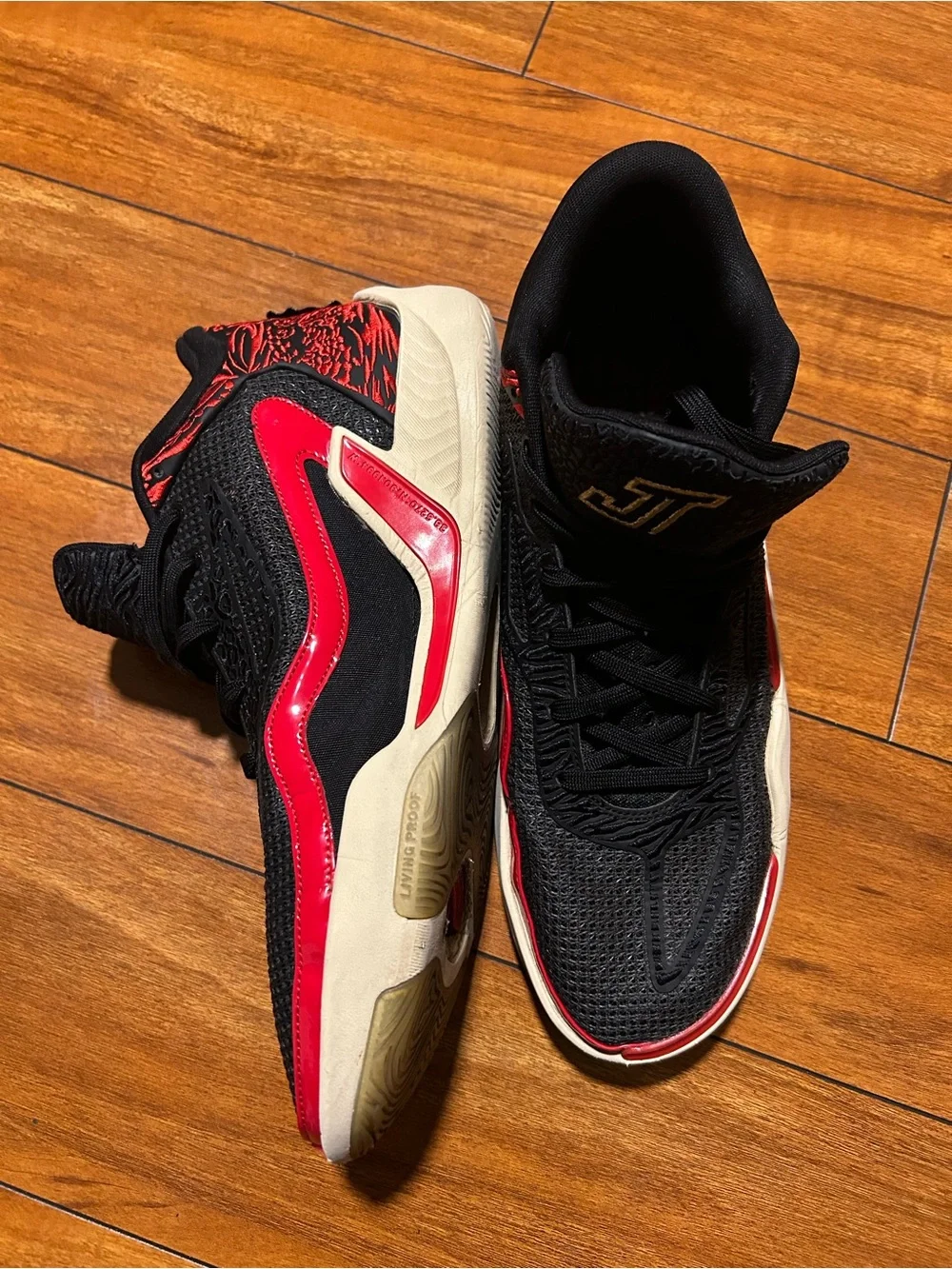 Jordan Men's Black and Red Athletic Shoes